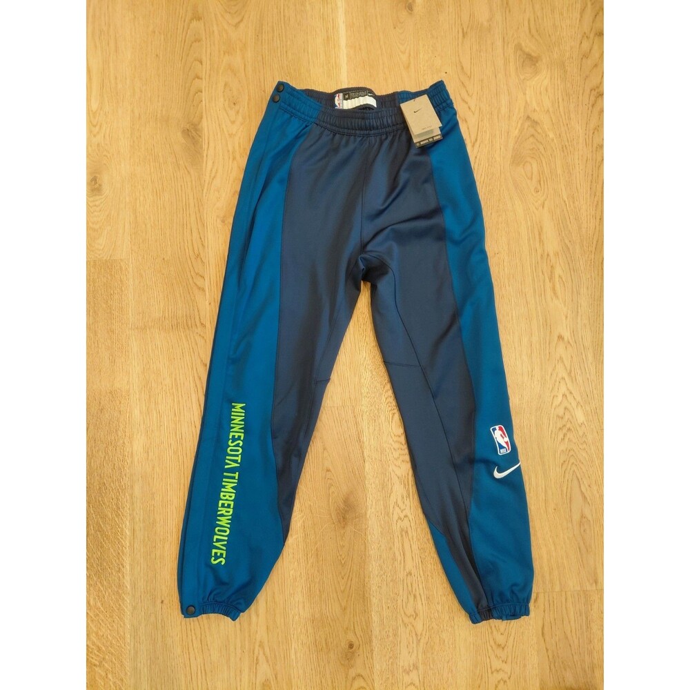 Nike Timberwolves NBA Team Issue Pregame Warmup Pants Blue Size Medium Tearaway